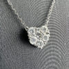 18k White Gold Diamond Heart Drop Ladies Necklace .50 TCW