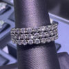 18k White Gold Pave Diamond Band Ring Aprox. 1.0 TCW