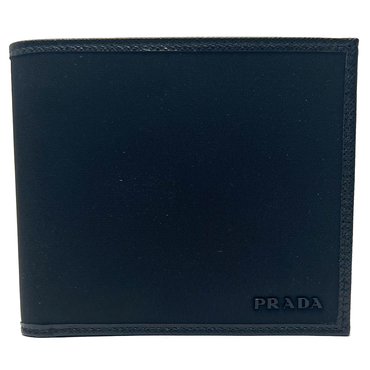 Prada Black Nylon & Leather Bi-Fold Mens Wallet - Boca Pawn