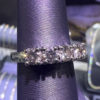 10k White Gold 5 Stone Diamond Band Ring Aprox 1.0 TCW