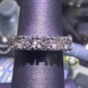 10k White Gold 5 Stone Diamond Band Ring Aprox 1.0 TCW