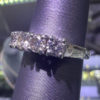 10k White Gold 5 Stone Diamond Band Ring Aprox 1.0 TCW