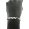 18k White Gold Cuban Link Diamond Ladies Bracelet 1.80 CTW