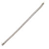 18k White Gold Cuban Link Diamond Ladies Bracelet 1.80 CTW