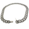 18k White Gold Cuban Link Diamond Ladies Bracelet 1.80 CTW