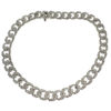 18k White Gold Cuban Link Diamond Ladies Bracelet 1.80 CTW