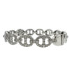 18k White Gold Mariner Link Diamond Bangle Ladies Bracelet 2.25 CTW