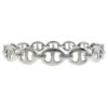 18k White Gold Mariner Link Diamond Bangle Ladies Bracelet 2.25 CTW