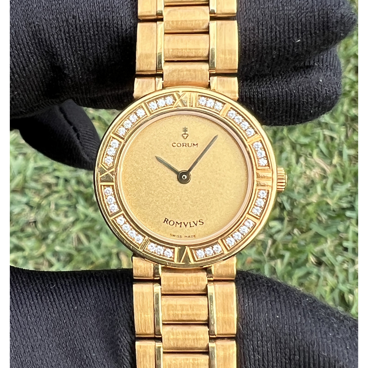 Corum Romulus 18k Yellow Gold Diamond Bezel Ladies Watch Boca Pawn Boca Raton Pawn