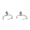 14k White Gold Diamond Drop Hoop Earrings .53 TCW