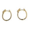 18k Yellow Gold Diamond Inside Out Hoop Earrings .60 TCW