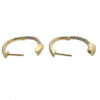 18k Yellow Gold Diamond Inside Out Hoop Earrings .60 TCW