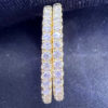 18k Yellow Gold Diamond Inside Out Hoop Earrings .60 TCW