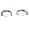 18k White Gold Diamond Huggie Hoop Earrings 1.33 TCW