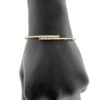 18k Rose Gold Baguettes & Rounds Diamond Bangle Ladies Bracelet .91 CTW