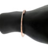 18k Rose Gold Baguettes & Rounds Diamond Bangle Ladies Bracelet .91 CTW