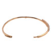 18k Rose Gold Baguettes & Rounds Diamond Bangle Ladies Bracelet .91 CTW