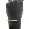 18k Rose Gold Baguettes & Rounds Diamond Bangle Ladies Bracelet .91 CTW