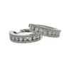 18k White Gold Diamond Hoop Earrings .50 TCW