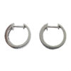 18k White Gold Diamond Hoop Earrings .50 TCW