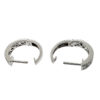 18k White Gold Diamond Hoop Earrings .50 TCW