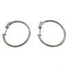 18k White Gold Diamond Inside Out Hoop Earrings .50 TCW