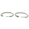 18k White Gold Diamond Inside Out Hoop Earrings .50 TCW