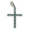 18k White Gold Diamond Cross Pendant .50 TCW