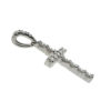 18k White Gold Diamond Cross Pendant .50 TCW