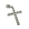 18k White Gold Diamond Cross Pendant .50 TCW