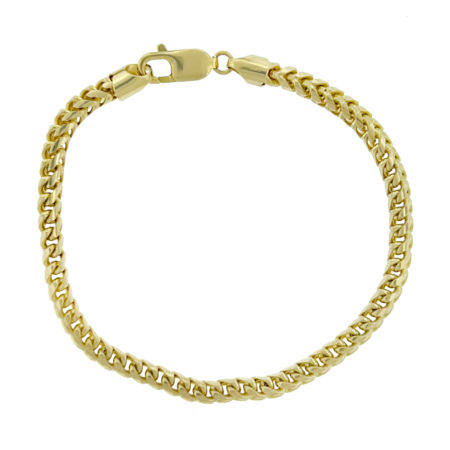14k Yellow Gold Men's Wheat Link Bracelet