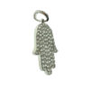 18k White Gold Diamond Hamsa Pendant .75 TCW