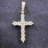 18k Yellow Gold Diamond Cross Pendant .38 TCW