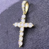 18k Yellow Gold Diamond Cross Pendant .38 TCW