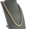 18k Yellow Gold Men's Rope Chain Necklace