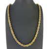 18k Yellow Gold Men's Rope Chain Necklace