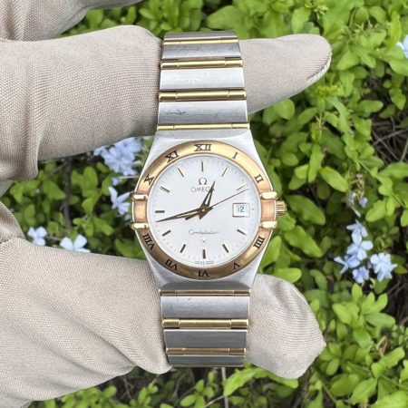 Omega Constellation 28mm Two Tone Stainless Steel Ladies Watch