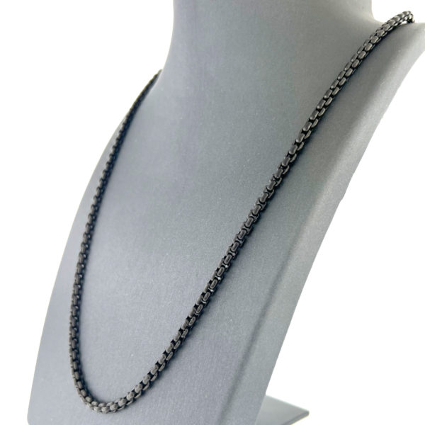 David Yurman Stainless Steel Black PVD Box Chain Necklace - Boca Pawn