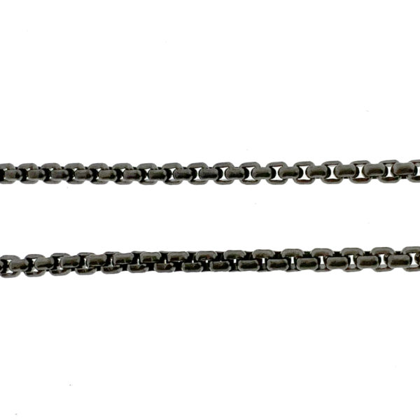 David Yurman Stainless Steel Black PVD Box Chain Necklace - Boca Pawn