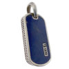 David Yurman Sterling Silver Blue Lapis Dog Tag Pendant