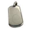 David Yurman Sterling Silver Blue Lapis Dog Tag Pendant