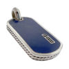 David Yurman Sterling Silver Blue Lapis Dog Tag Pendant