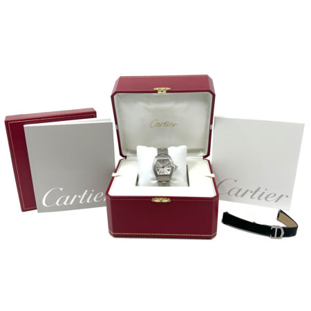 Cartier 2675 Roadster Silver Dial Stainless Steel Quartz Watch W/ Box & Papers
