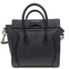 Celine Nano Black Calfskin Pebbled Leather Women's Luggage Bag