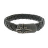 David Yurman North Star Sterling Silver Black Leather Men's Bracelet