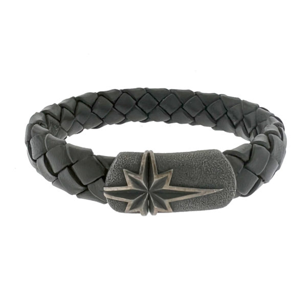 Men's North Star Leather Bracelet