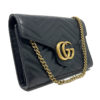 Gucci GG Marmont Matelassé Black Leather Chain Mini Bag