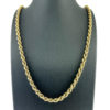 14k Yellow Gold Men's Rope Chain Necklace