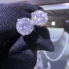 14k White Gold Round Diamond Studs 2.32 TCW