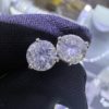 14k White Gold Round Diamond Studs 2.32 TCW